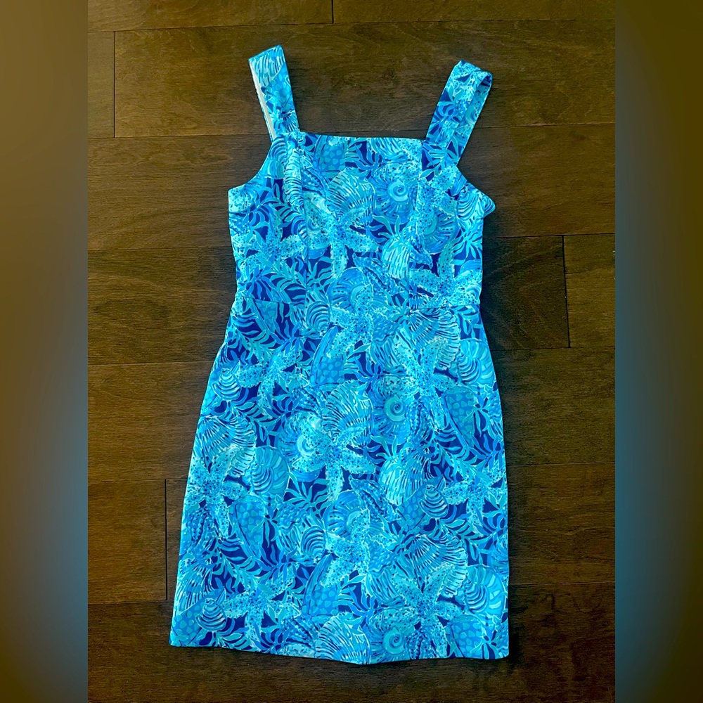 hydra blue starfish lilly pulitzer dress - new without tags
